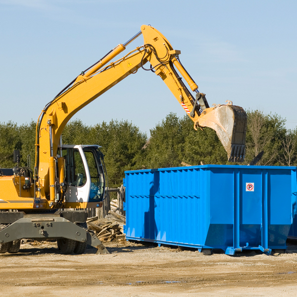 are there any restrictions on where a residential dumpster can be placed in Huber Ridge